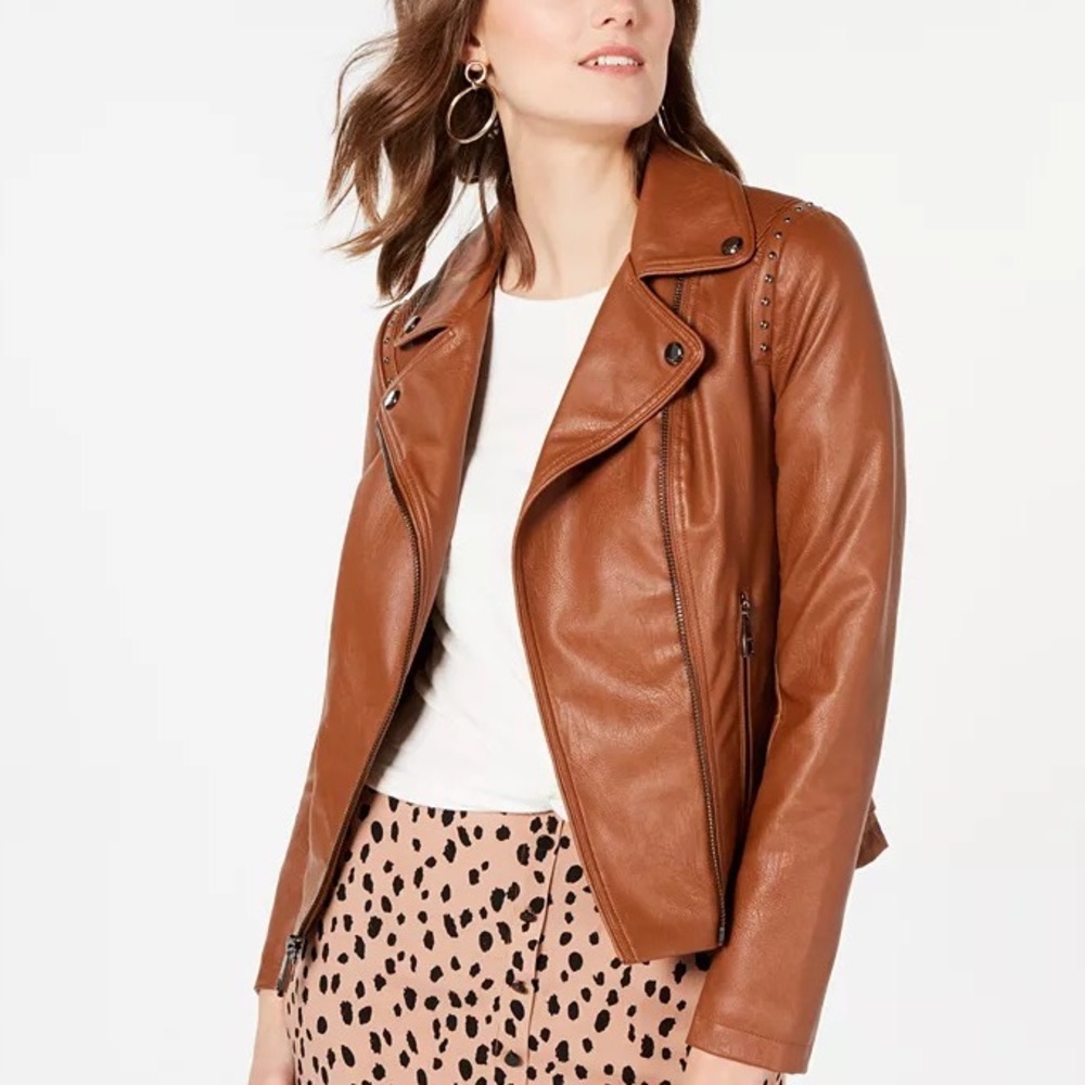Guess Faux-Leather Moto Jacket